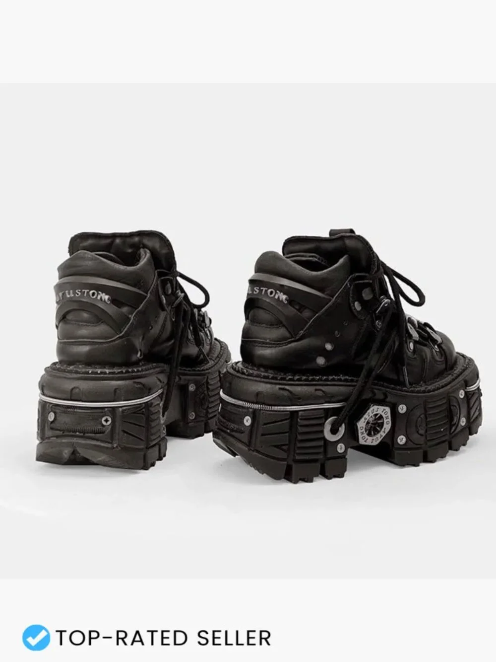 Y2K Skull Platform Derby Shoes Goth Punk Chunky Height Increase Sneakers